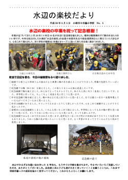 水辺の楽校だより - 小野市立市場小学校