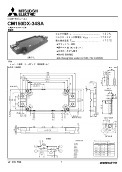 第6世代IGBTモジュール Sシリーズ NXタイプ CM150DX-34SA - 三菱電機