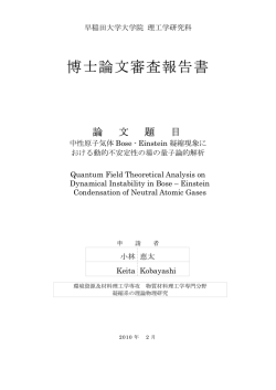 博士論文審査報告書 - 早稲田大学リポジトリ
