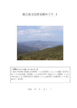 全島史跡・聖地めぐり（1）（PDF：1159KB） - 徳之島町