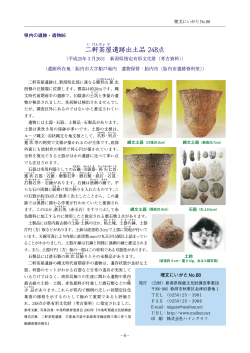 埋文にいがたNo.88-6(383KB) - 新潟県埋蔵文化財調査事業団