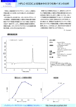 HPLC-ECDによる海水中のヨウ化物イオンの分析 - ジーエルサイエンス