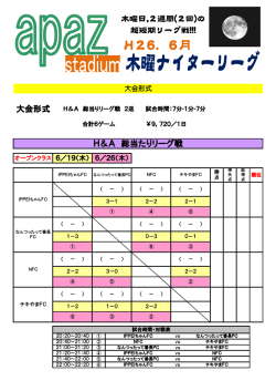 H＆A 総当たりリーグ戦 大会形式