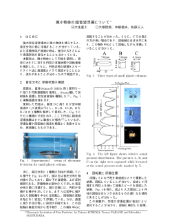 微小物体の超音波浮揚について - 日本大学生産工学部