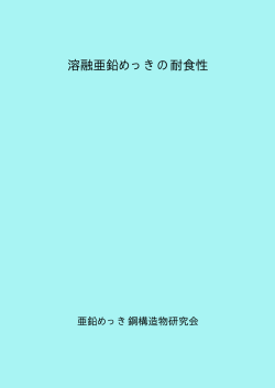 溶融亜鉛めっきの耐食性(PDF:649KB) - 鉛亜鉛需要開発センター