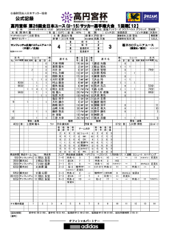 公式記録 - 日本サッカー協会