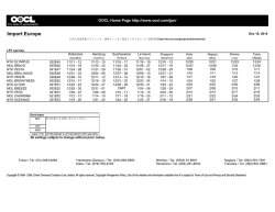 Import Europe - OOCL