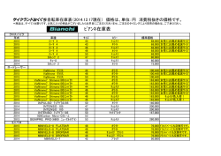 ﾋﾞｱﾝｷ在庫表 - サイクランドおくぐち