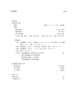 【別紙1】工事概要（PDF:34 KB）
