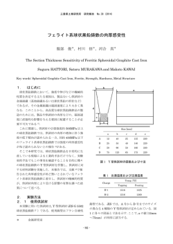 フェライト系球状黒鉛鋳鉄の肉厚感受性 - 三重県の科学技術