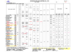 上海航路スケジュール表(PDF) - COSCO Japan