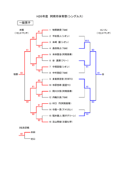 H26年度 阿南市体育祭（シングルス） 一般男子