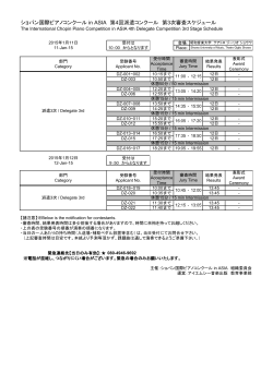 2次審査スケジュール（PDFファイル） - ショパン国際ピアノコンクール in
