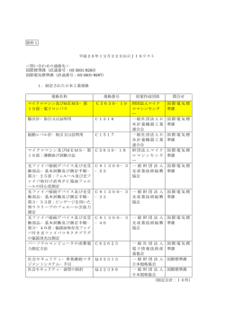 資料1 平成26年12月22日公示JISリスト(PDF形式：17KB)