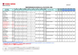 MEDITERRANEAN SCHEDULE by JTS/JTC/PAS - MD2