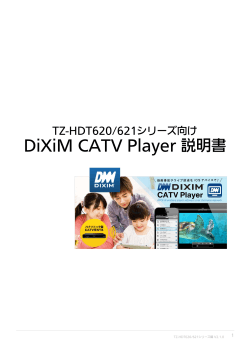 TZ-HDT620/621シリーズ向け DiXiM CATV Player説明書（iOS版）