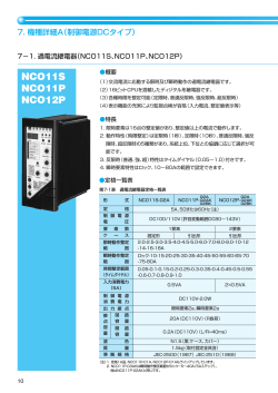 7.機種詳細A（制御電源DCタイプ） （P10～P29）(1080KB)