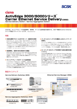 ActivEdge 3000/5000シリーズ Carrier Ethernet - SCSK株式会社