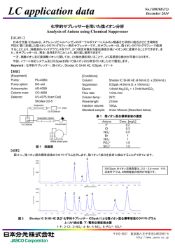化学的サプレッサーを用いた陰イオン分析