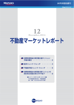 不動産マーケットレポート（1.41M） - みずほ信不動産販売