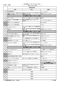 行事予定一覧[PDFファイル／62KB] - 福島市スポーツ振興公社