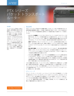PTX Series Packet Transport Routers