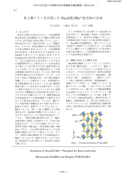 希土類フリーを目指した Na 3AlF6:Mn4+蛍光体の合成 - 日本大学生産