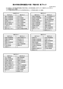熊本市軟式野球連盟少年部 学童の部 新ブロック