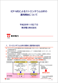ICP－MSによるストロンチウム分析の運用開始について（PDF形式