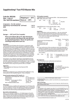 SapphireAmp&reg; Fast PCR Master Mix - Westburg