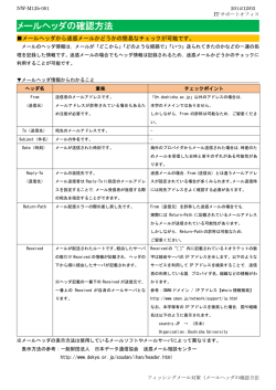 メールヘッダの確認方法 ［PDF 204KB］