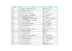 学外合同企業説明会一覧（4年生終了分） - 産業能率大学