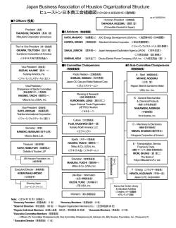 Japan Business Association of Houston Organizational Structure