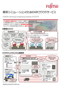 解析シミュレーションのためのHPCクラウドサービス - Fujitsu
