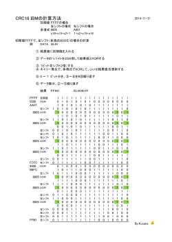 CRC16 IBMの計算方法