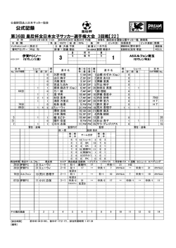 公式記録 - 日本サッカー協会