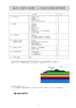 海岸堤防の自重変形解析 - 株式会社ブルドジオテクノ