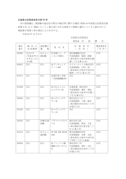 遊技機の型式の検定の告示 - 広島県