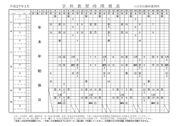 学 科 教 習 時 間 割 表 - 八日市自動車教習所