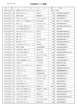 丹波地区パーティ情報 - FC2