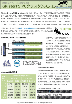 GlusterFS PCクラスタシステム - HPCソリューションズ