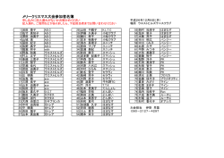 メリークリスマス大会参加者名簿