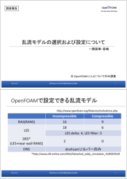 乱流モデルの選択および設定について