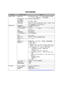 ランダム化，多施設共同 - 富山化学工業