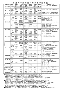 医師担当表