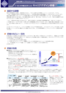 直面する課題 研修のねらい・目的 研修の特長 - 日本能率協会