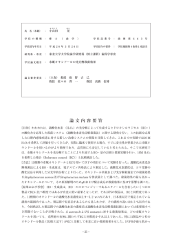 論文内容要旨