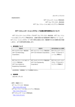 報道発表資料（346 KB）（PDF形式） - NTTコムテクノロジー株式会社