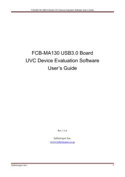 FCB-MA130 USB3.0 Board UVC Device Evaluation Software User&#39