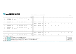 日本－ニュージーランド 輸出スケジュール - Maersk Line